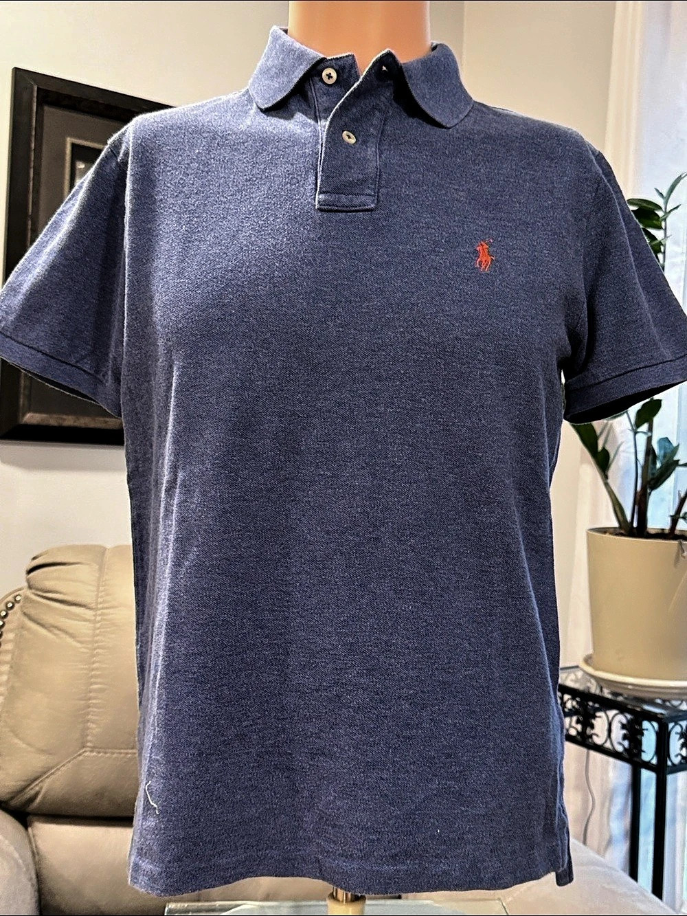 Polo Ralph Lauren Men's Blue Polo Shirt Like New